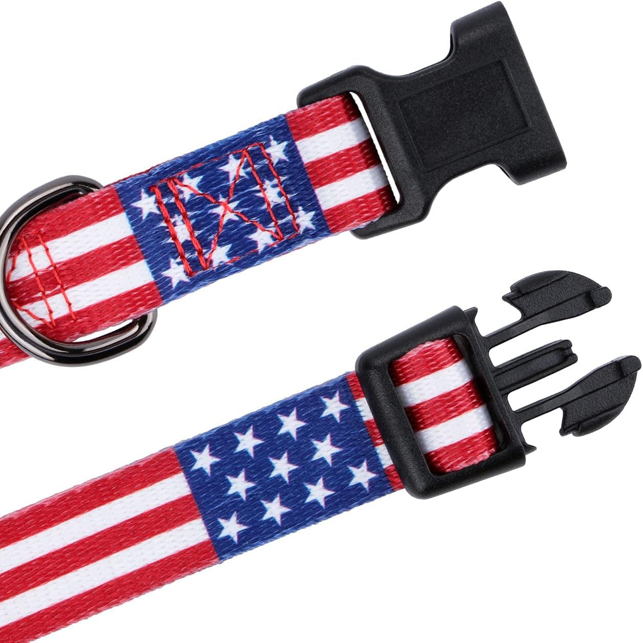 Adjustable Buckle of Patriotic Dog Collar