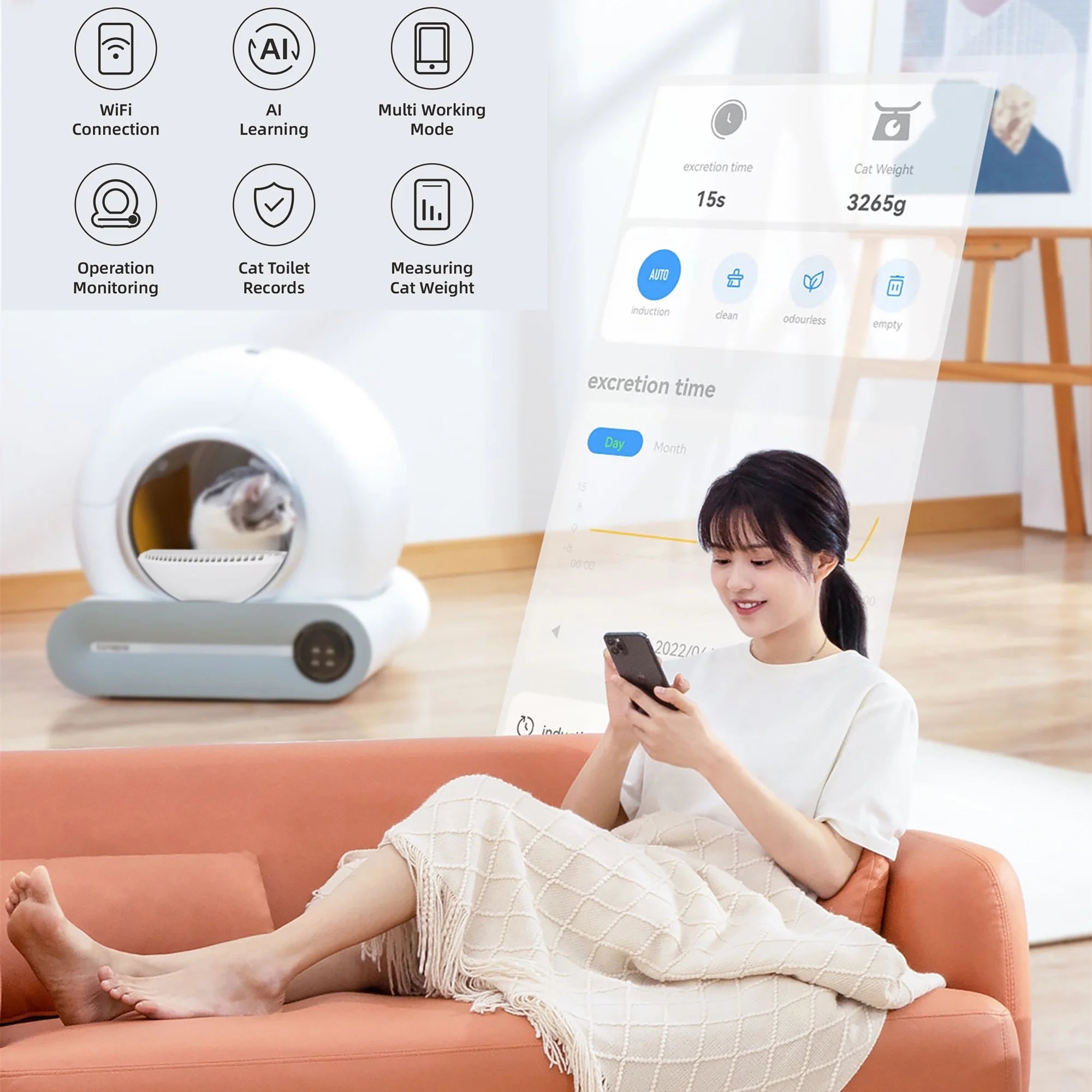 App Control for Smart Cat Litter Box