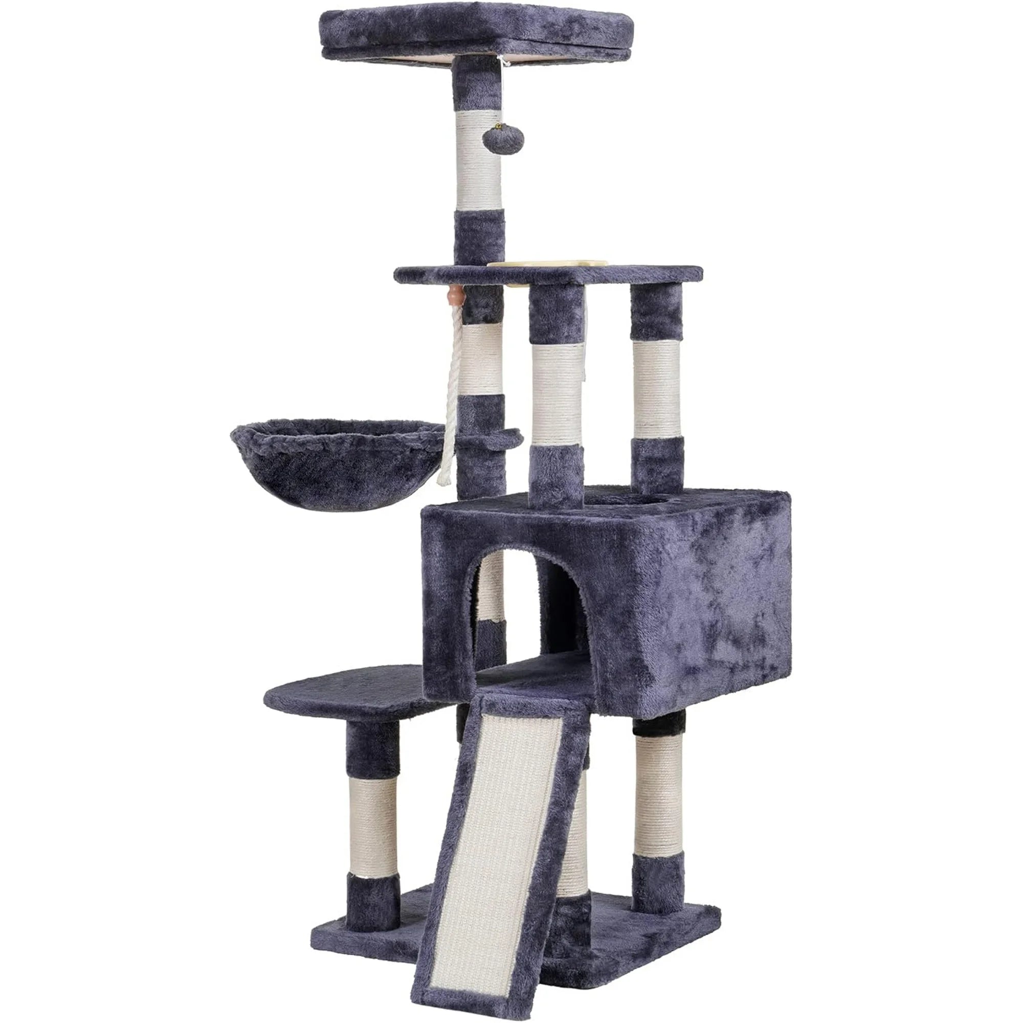 Sisal-Wrapped Scratching Posts on Cat Tower