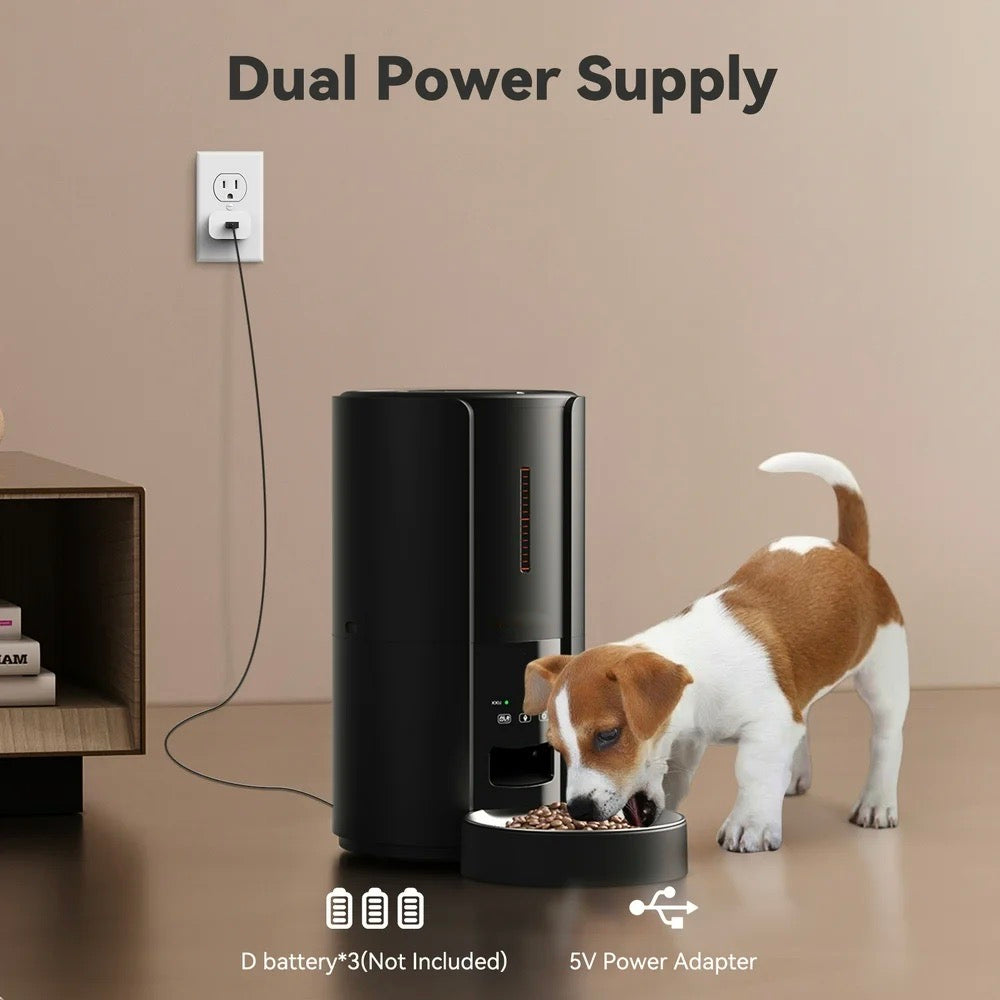 Wi-Fi App Control on Black Smart Feeder