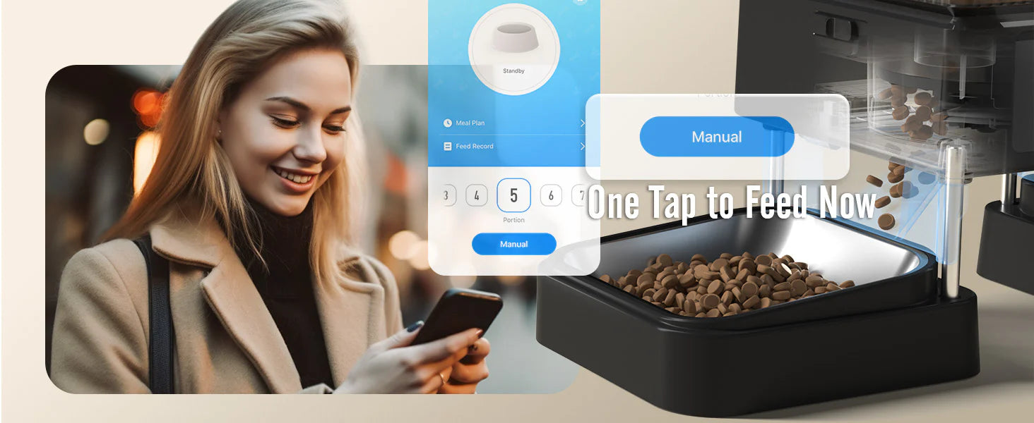 Smart Feeder control panel with Wi-Fi 5G app connectivity