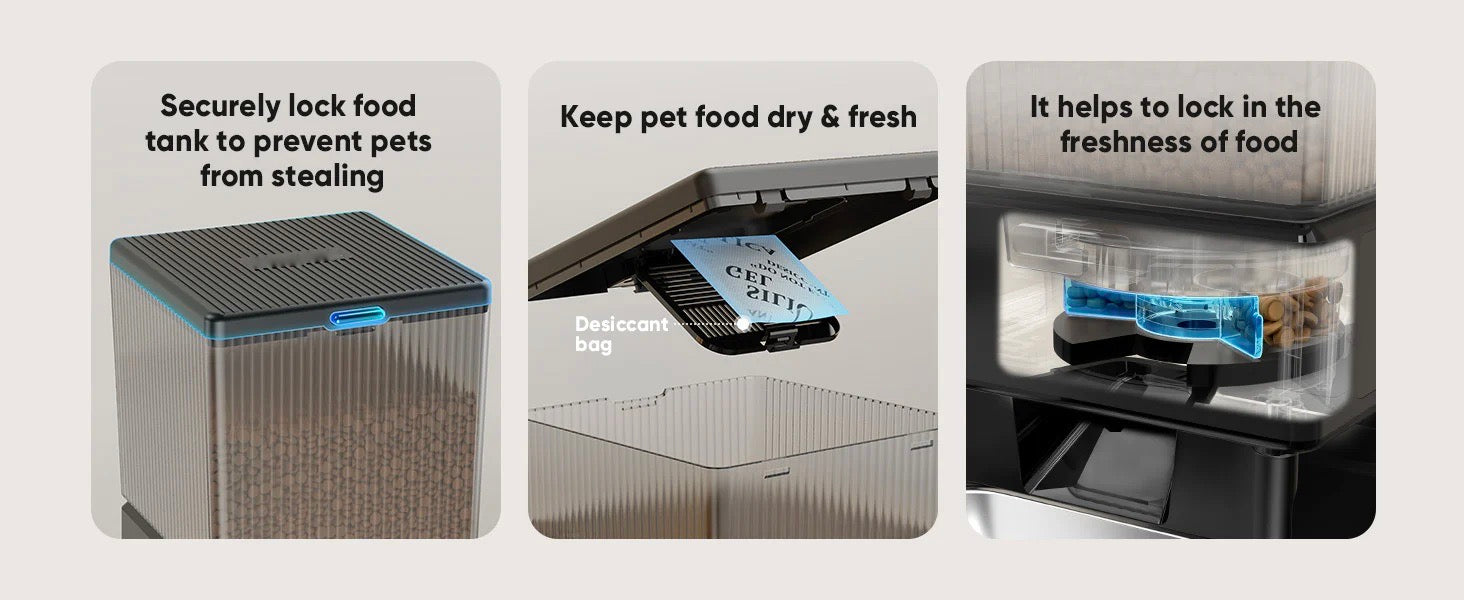 Dual-Pet Smart Feeder with Wi-Fi 5G for cats and dogs