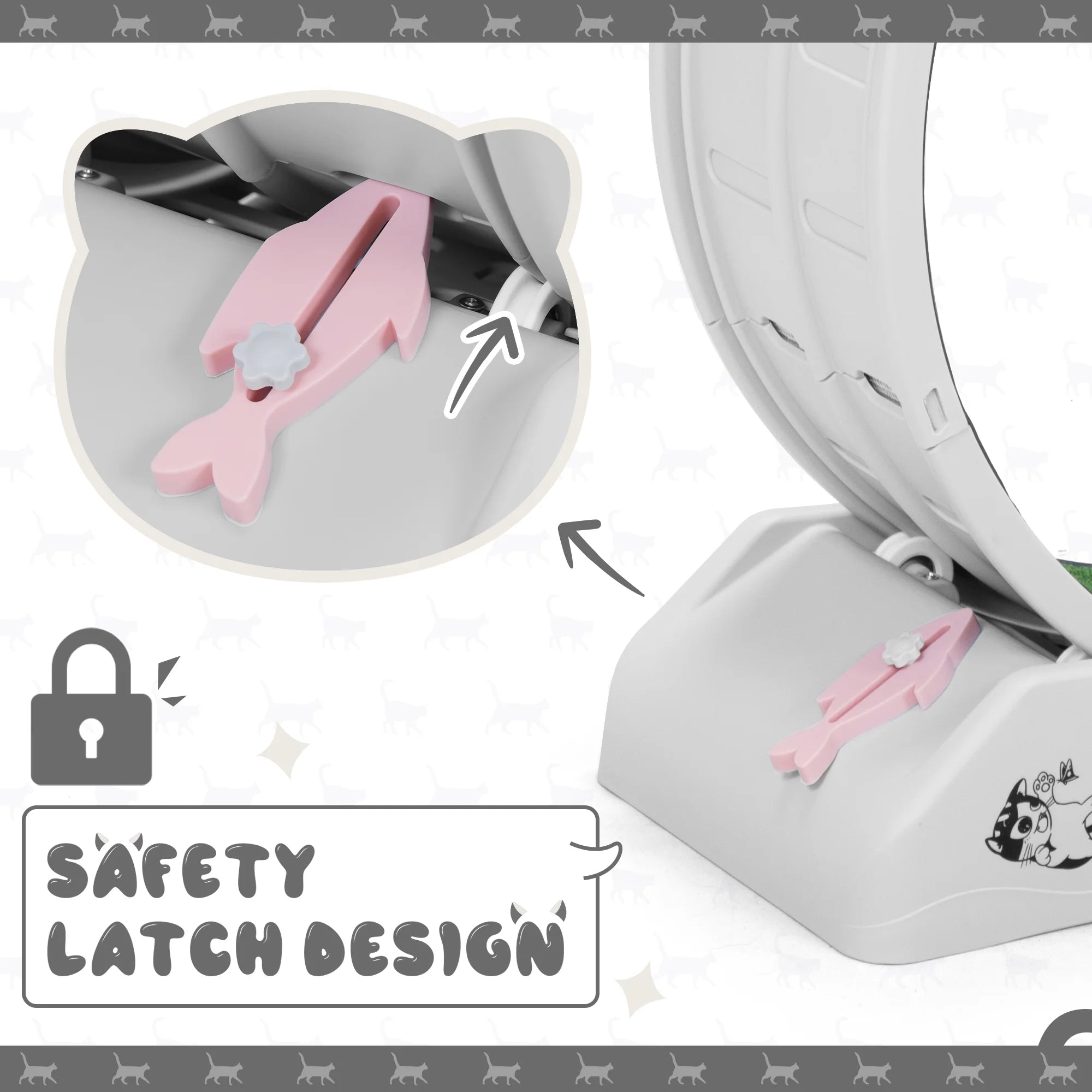 Safety Lock on Cat Treadmill Wheel
