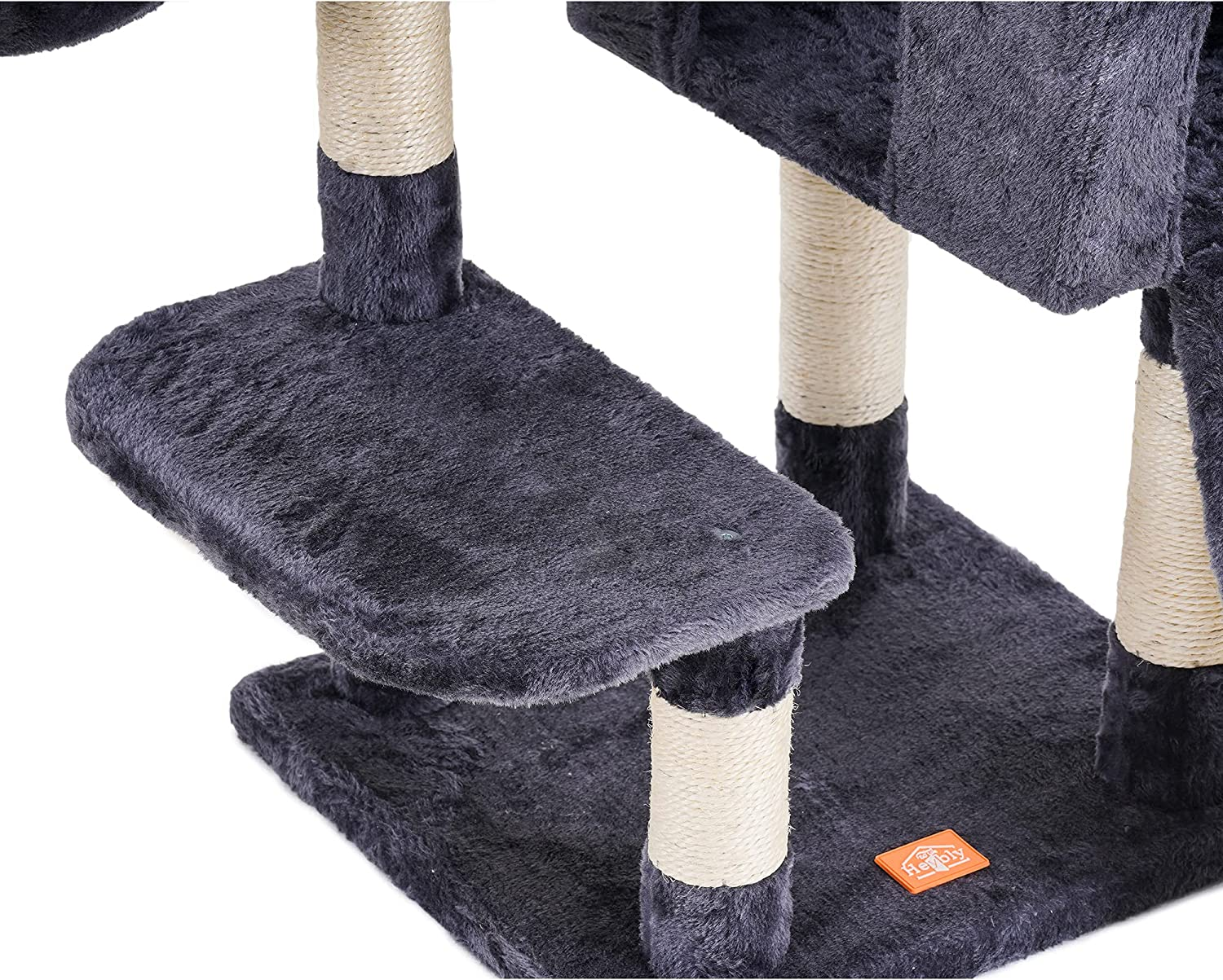 Sisal-Wrapped Scratching Posts on Cat Tower