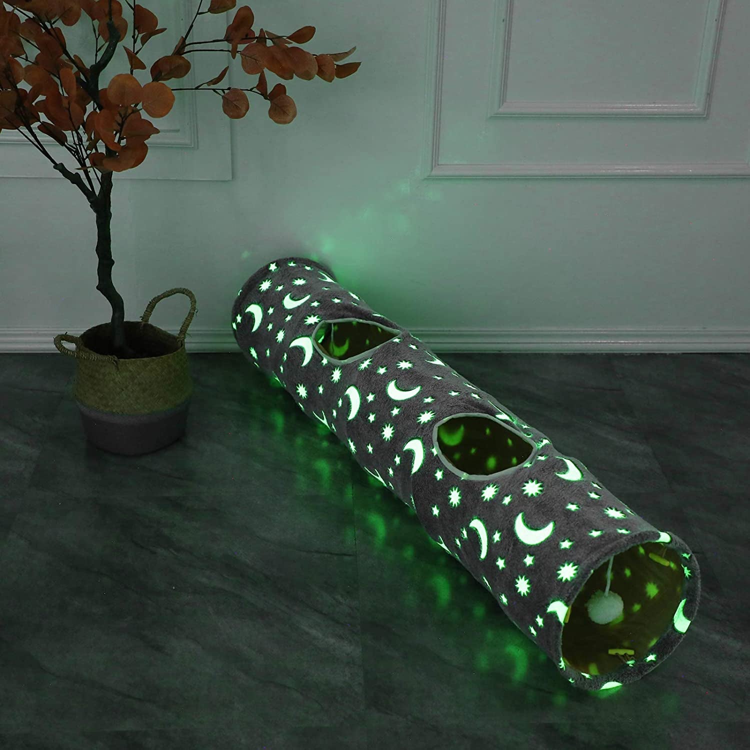 Glow Effect of Cat Tunnel at Night