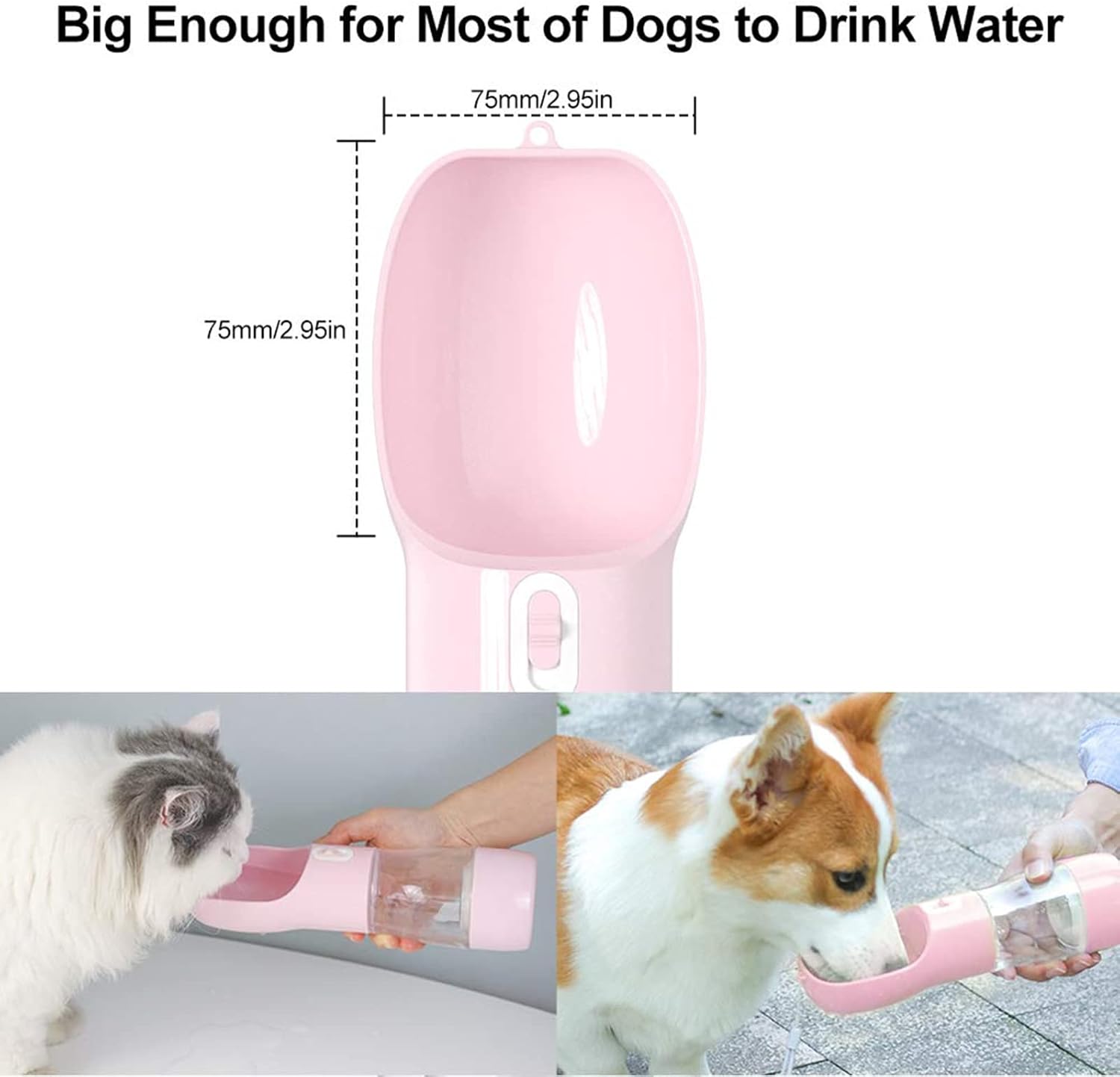 Portable Dog Water and Food Dispenser - tray for cat and dog drinking