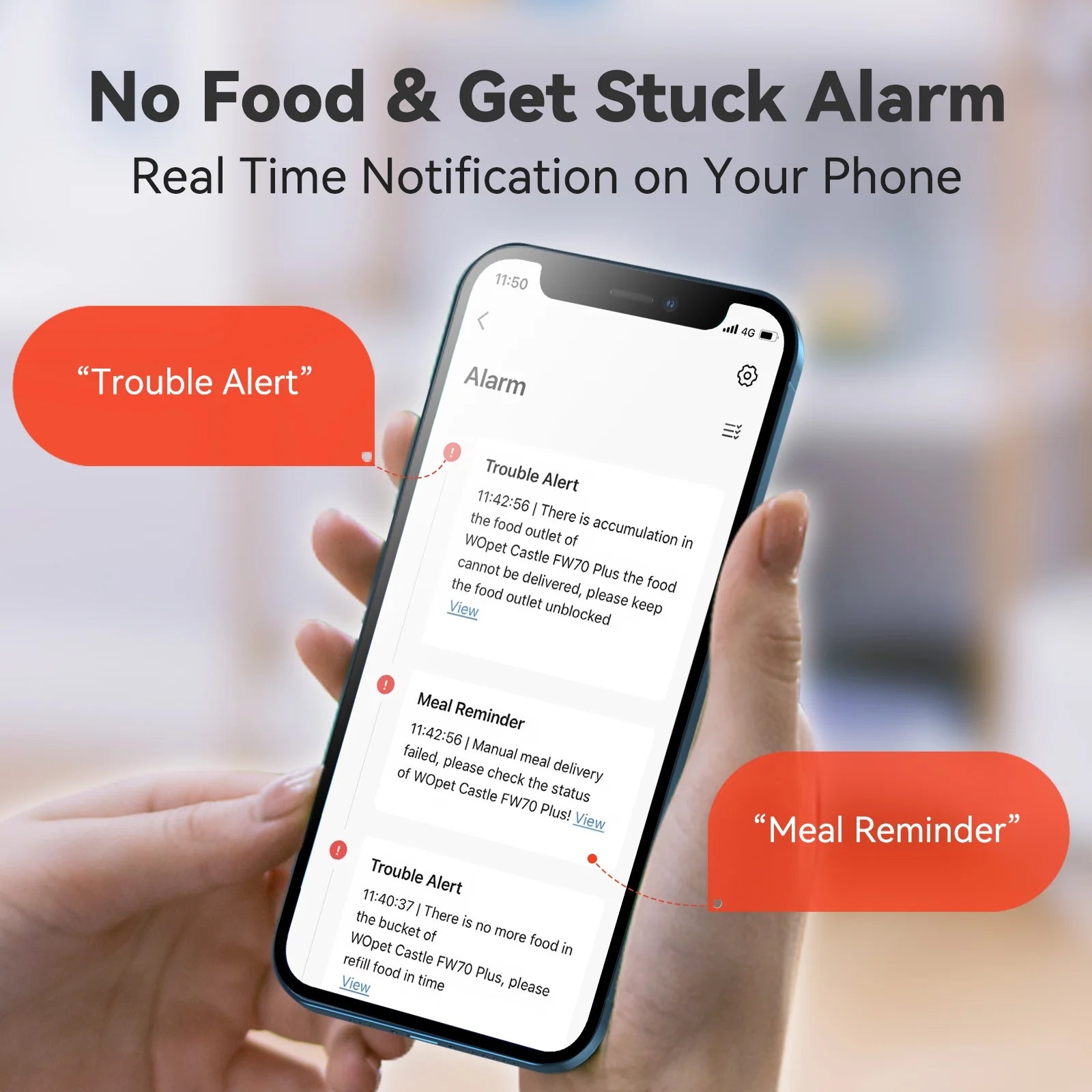 Wi-Fi App Control on Black Smart Feeder