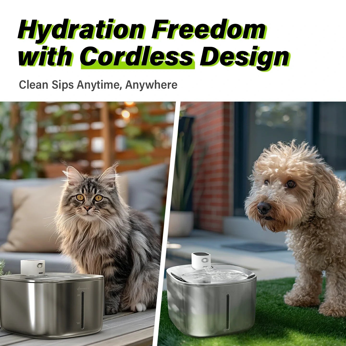 00-Day Battery on Smart Pet Fountain