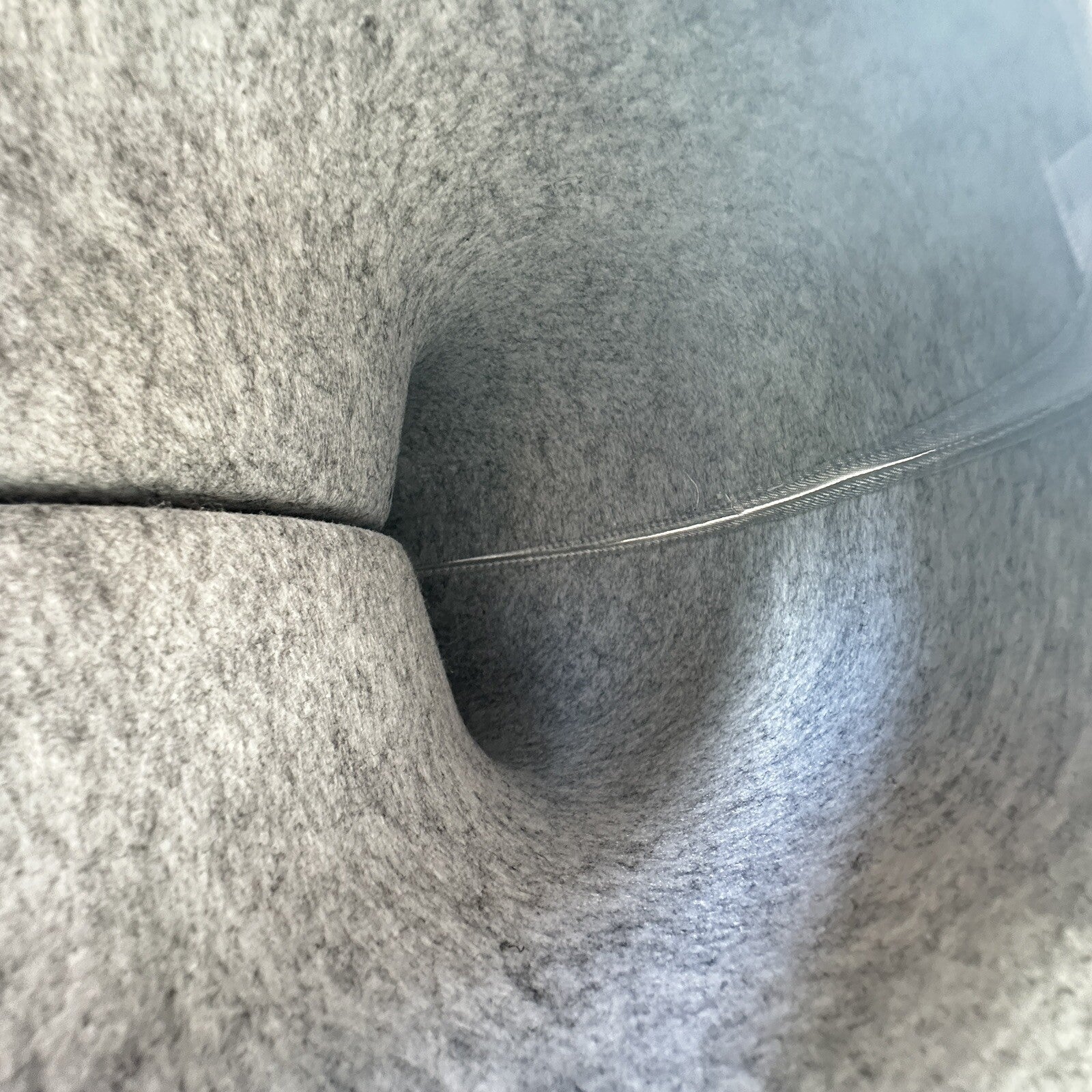 Donut Tunnel Cat Bed in gray - cozy felt hideaway and play tunnel front view.
