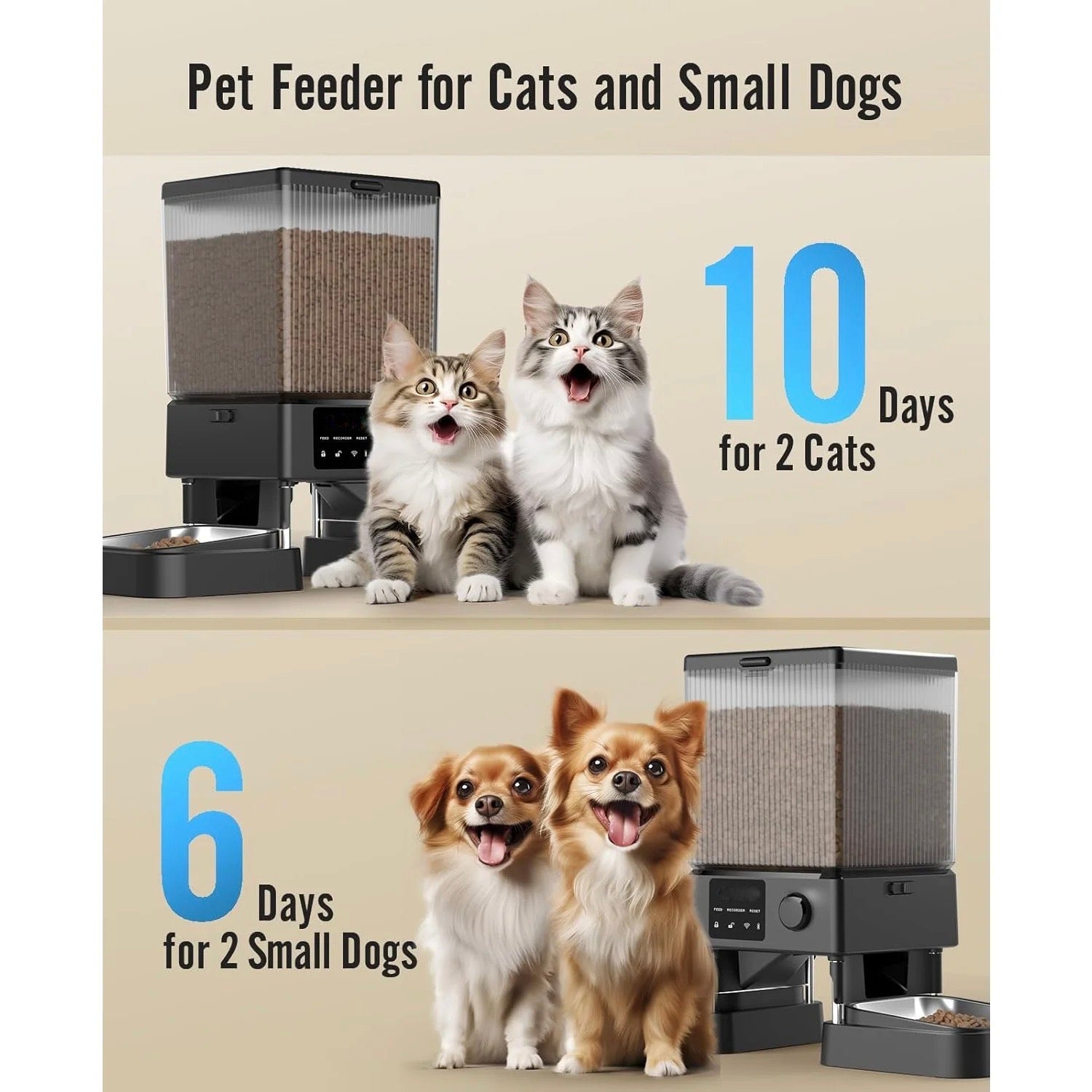 5L Capacity of Dual-Pet Smart Feeder